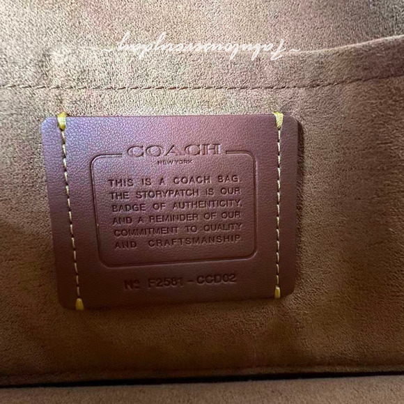 Coach Klare Envelope Crossbody Bag In Signature Canvas With Leopard Print CCD02 - Picture 7 of 7
